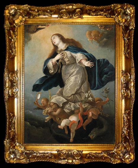 framed  Circle of Mateo Cerezo the Younger Immaculate Virgin, ta009-2